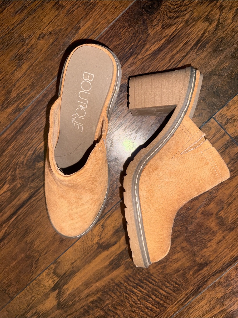 Corkys - Boutique by Corky Tan Suede Slip-On Clog Mules